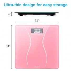 LEADZM 180Kg Slim Waist Pattern Personal Scale Pink