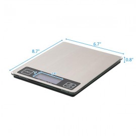 SF-660A 22*17cm Platform 10kg/1g Touch Screen Multi - Unit Switch Kitchen Scale Stainless Steel Countertop