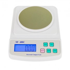 SF-400C 500g/0.01g Portable Electronic Laboratory Scale with Windshield Gray & White
