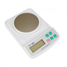 SF-400C 500g/0.01g Portable Electronic Laboratory Scale with Windshield Gray & White