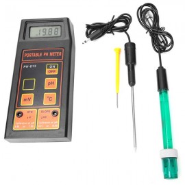 Portable 3-In-1 PH/mV/Thermometer Water Tester PH Monitor (With PH and Temp Electrodes)