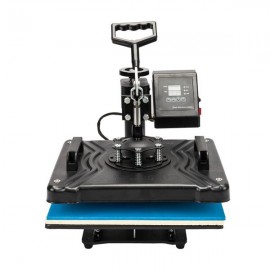 8-in-1 Combined Type Digital Heat Press Transfer Sublimation Machine with Dual LCD Timer Black US St