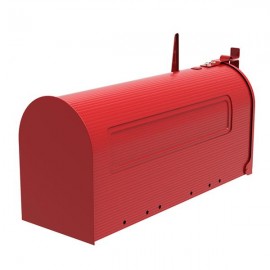 Durable Iron Mailbox Red