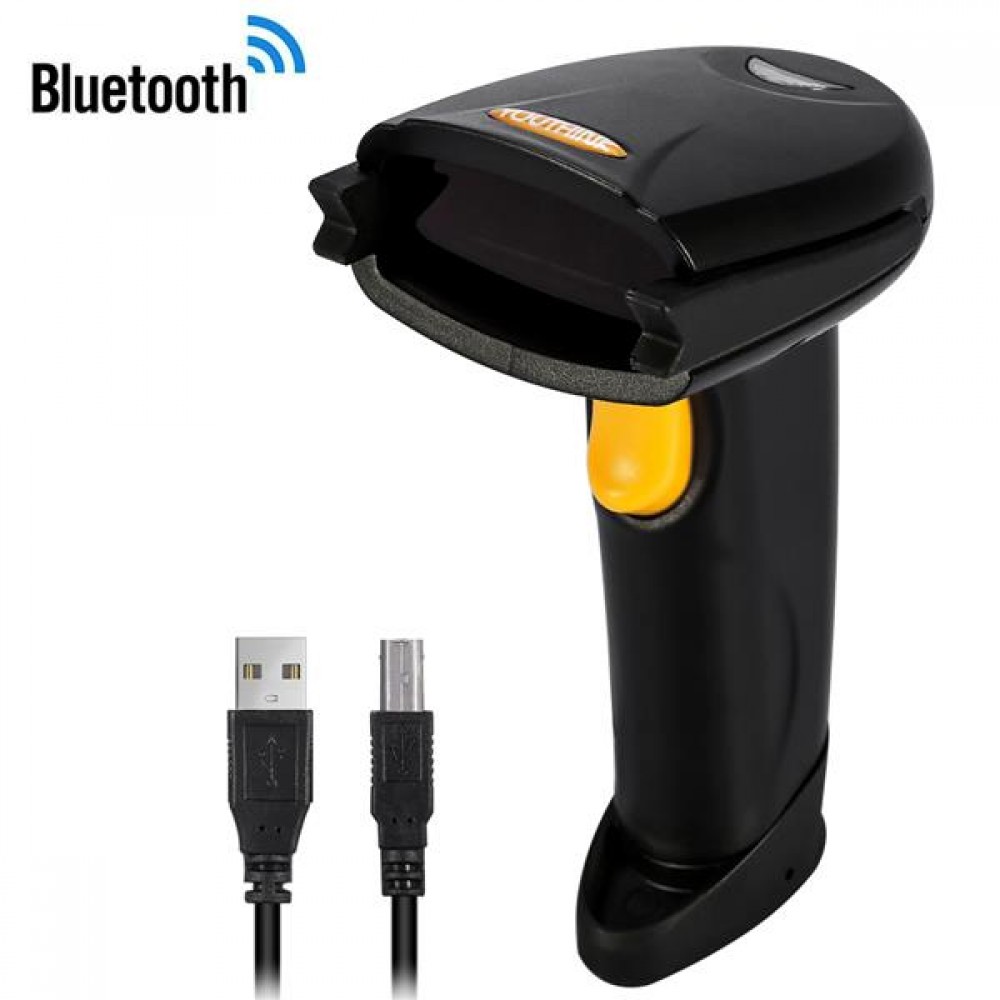 Wireless Bluetooth 4.0 & USB 3.0 Wired Barcode Scanner, 1D Handheld Inventory Laser Bar Code Re